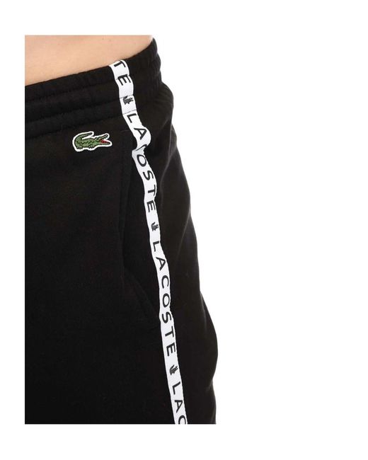 Lacoste Black Minimalist Solid-Color Casual Trousers for men