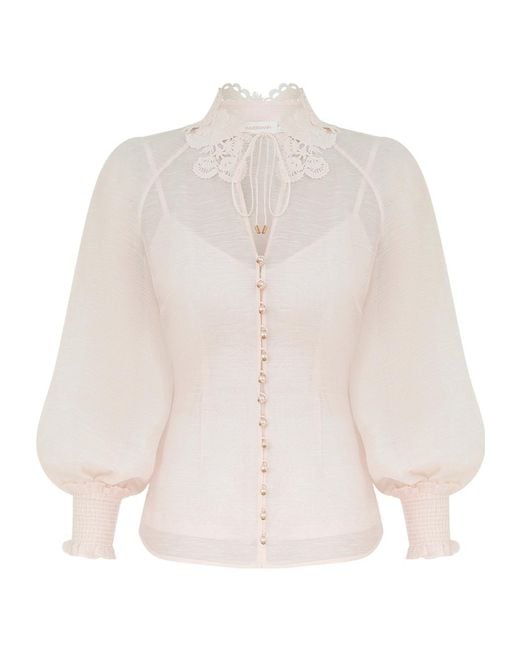 Zimmermann Natural Rebellion Collared Blouse