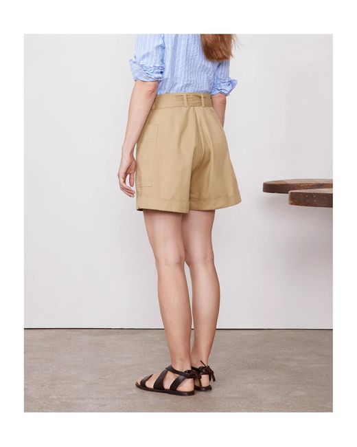 ショートパンツ Officine Generale Beige Mid-Waisted Shorts With Removable Officine Generale Beige Mid-Waisted With Removable Belt
