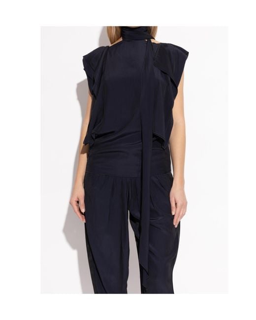 Lanvin Blue Sleeveless Tops