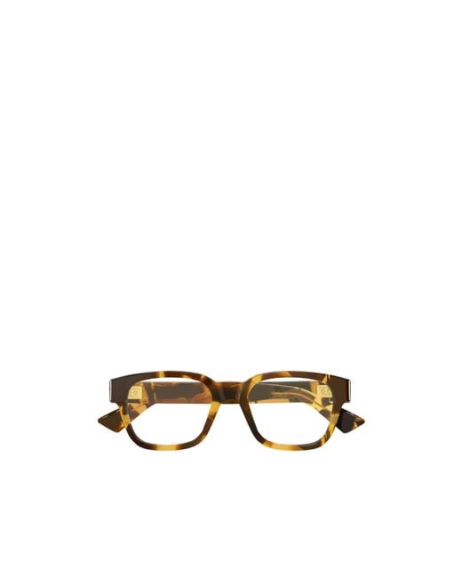 Bottega Veneta Metallic Eyewear Square Frame Glasses for men