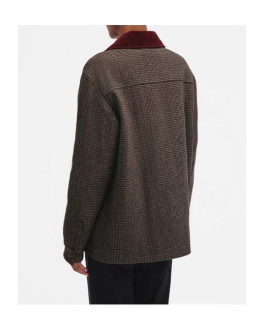 Blazé Milano Brown Blazé Milano Badis Berber Houndstooth Coat