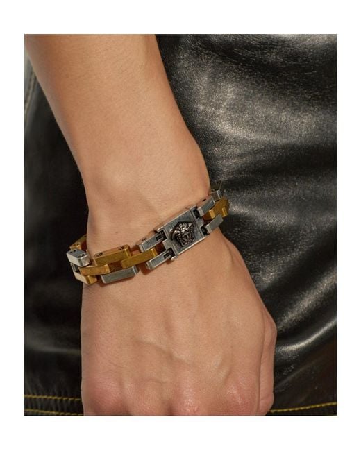 Versace Metallic Medusa Link Bracelet for men