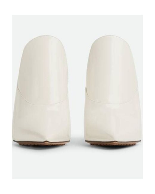 Bottega Veneta White Rocket Mules