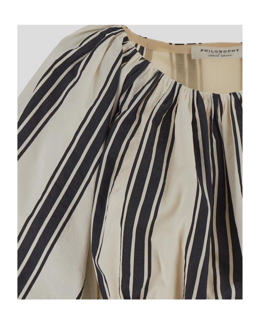 Philosophy Di Lorenzo Serafini Multicolor Striped Cropped Top