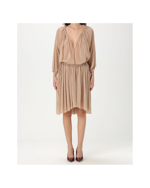 Philosophy Di Lorenzo Serafini White V-Neck Pleated Midi Dress