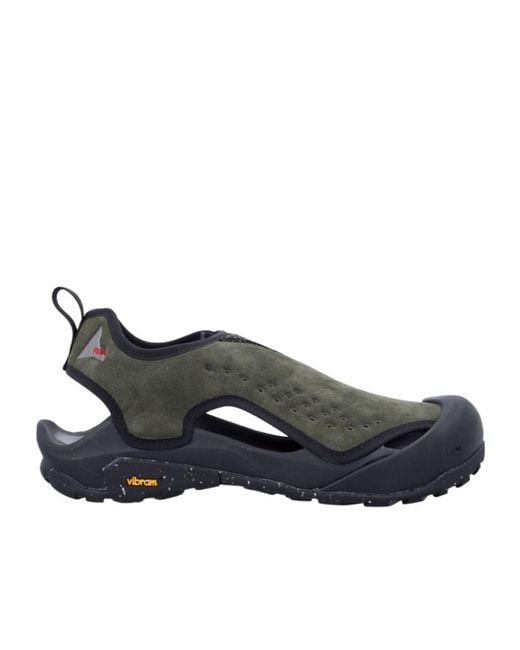Roa Black Round-Toe Sandals for men