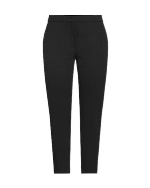 Max Mara Black Solid Stretch Knit Trousers