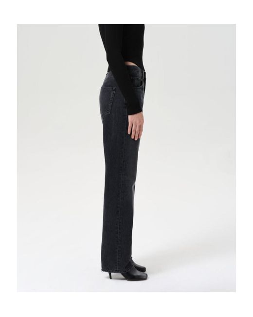 Agolde Blue Relaxed Straight-Leg Jeans