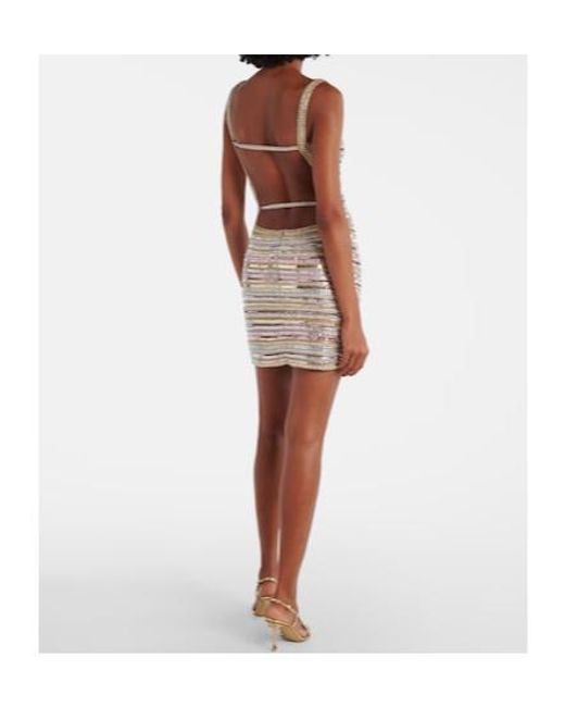 Jenny Packham Gray Nancy Embellished Minidress