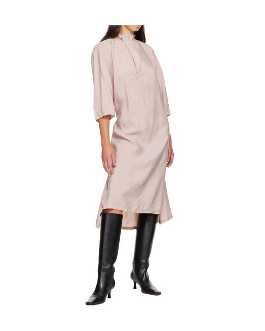 Lemaire Pink Pleated Dress