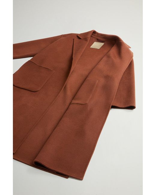Woolrich Brown Wool Belted Coat