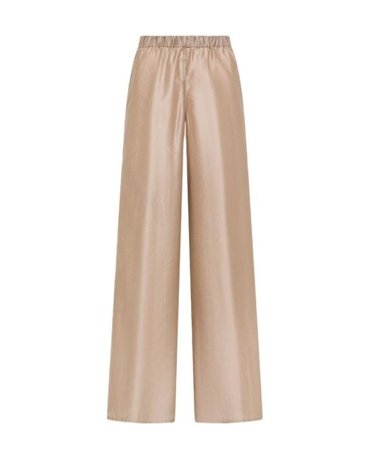 Seventy Natural Elasticated-Waistband Wide-Leg Trousers