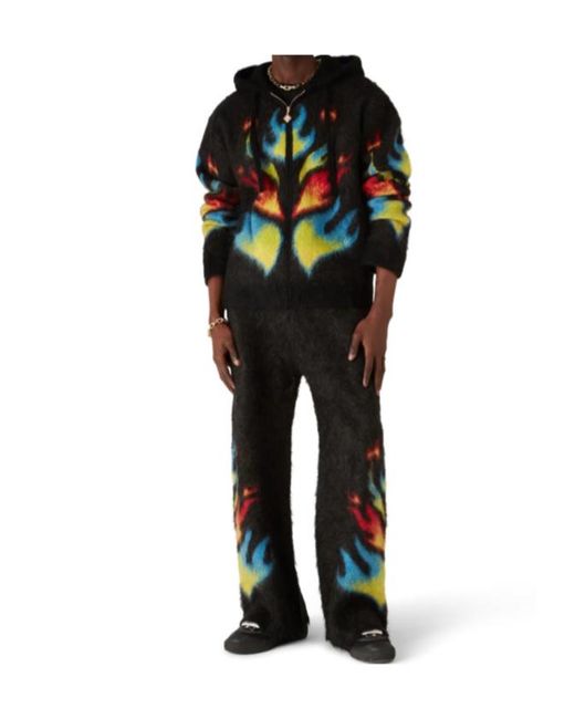 Casablanca Multicolor Flame-Pattern Hooded Jacket for men