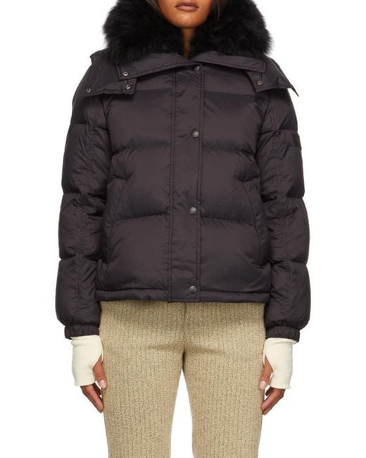 Yves Salomon Black Padded Long-Sleeve Jacket