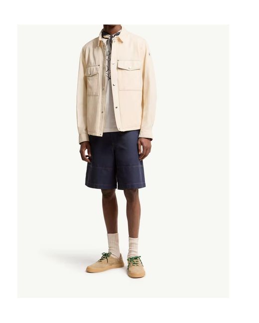 Moncler Natural Watagua Snap-Button Denim Jacket for men