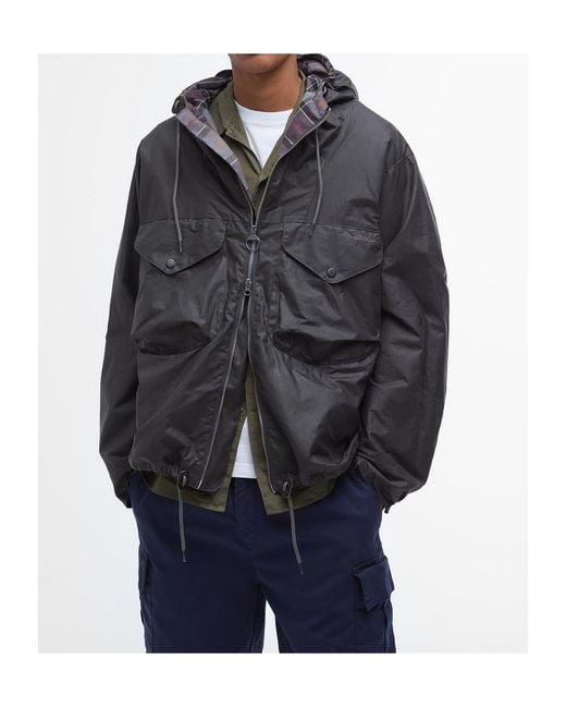 Barbour Gray Utility Sapper Waxed Jacket for men