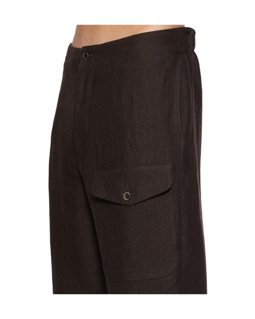 Uma Wang Black Brown Paxton Trousers for men