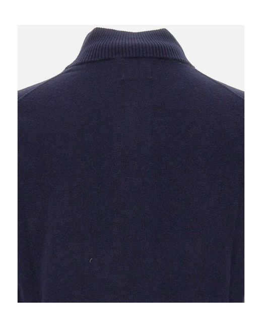 Sun 68 Blue Everyday Half Zip Knitted Sweater for men