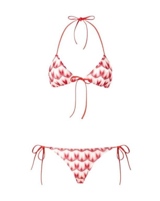 Missoni Red Printed Bikini