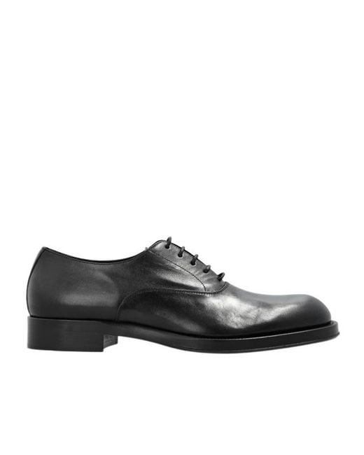 Dries Van Noten Black Round-Toe Loafers for men