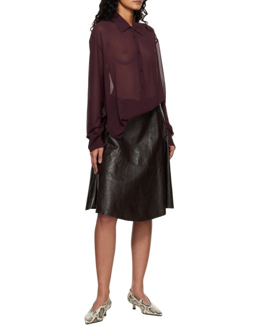 Frankie Shop Purple Sheer Long Sleeve Shirt