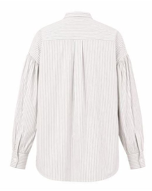 Aspesi White Striped Long-Sleeved Shirt