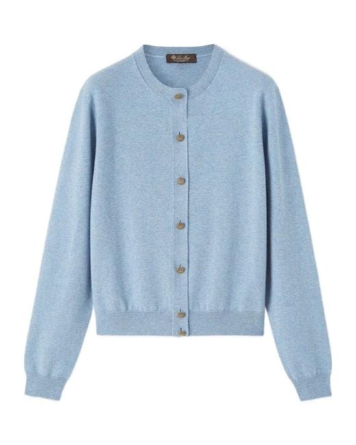 Loro Piana Blue Classic Cardigan