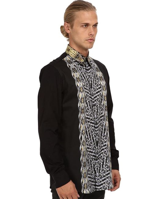 Just Cavalli Black Printed Shirt for men