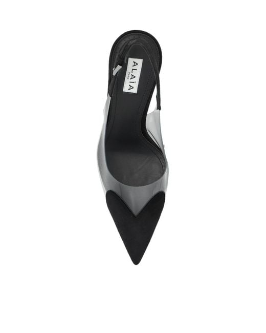 Alaïa Black Le Coeur Slingback