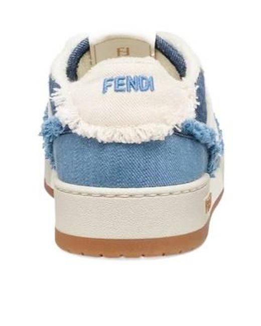 Fendi Blue Match Low-Top Sneakers