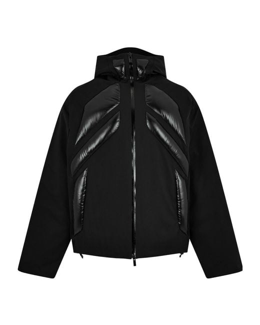 Moncler Black Jumquat Down Hooded Long Sleeve Short Puffer Jacket for men