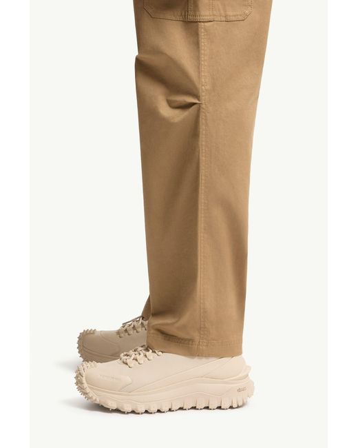 Moncler Natural Button Detailed Straight-Leg Pants for men