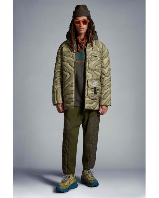 Moncler Green Peano Short Down Jacket for men
