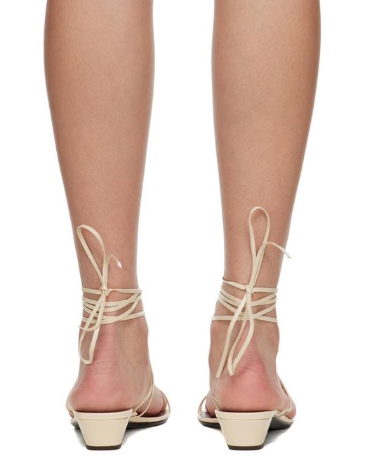 The Row White Graphic High-Heeled Sandals