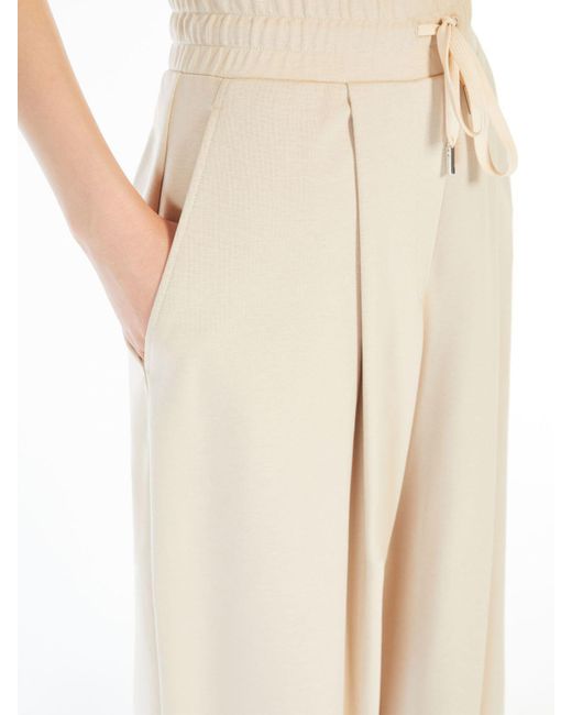 Weekend by Maxmara Natural Drawstring Straight Leg Pants