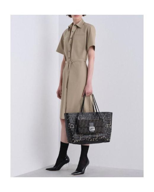 Fendi Natural Cotton Dress