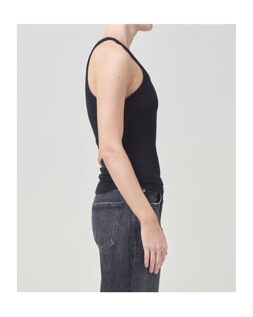 Agolde Black Sleeveless Knitted Top
