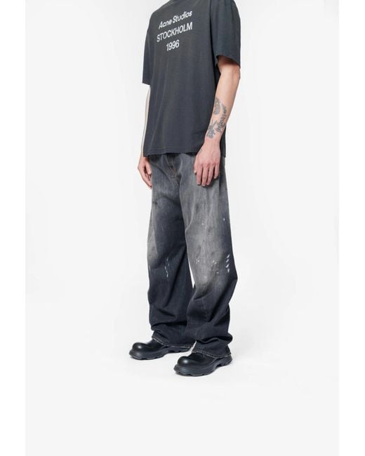 Acne Blue Belt Loop Jeans for men