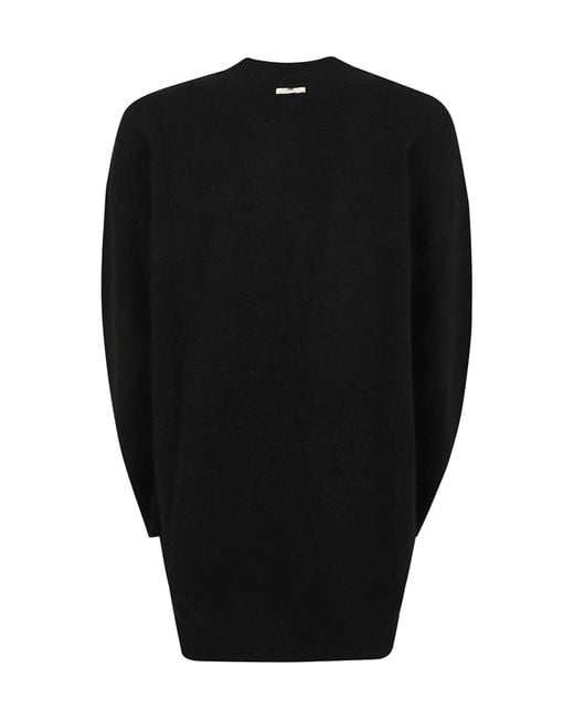 Elisabetta Franchi Black Long-Sleeved Dress