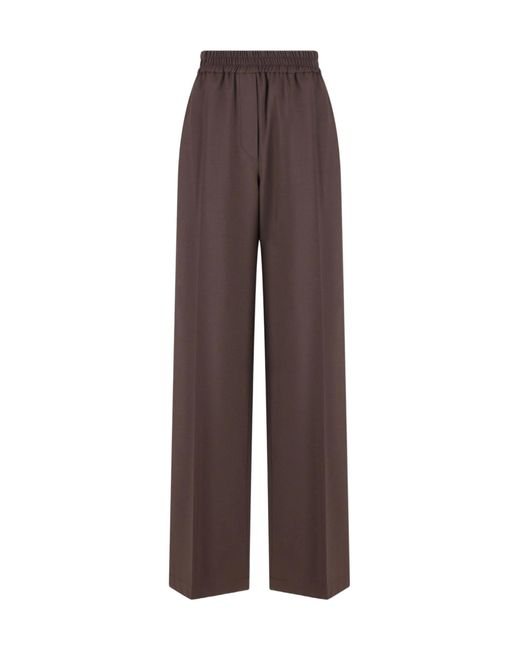 Brunello Cucinelli Brown Elasticated-Waist Trousers