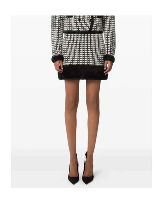 Nina Ricci Black Jacquard Mini Skirt