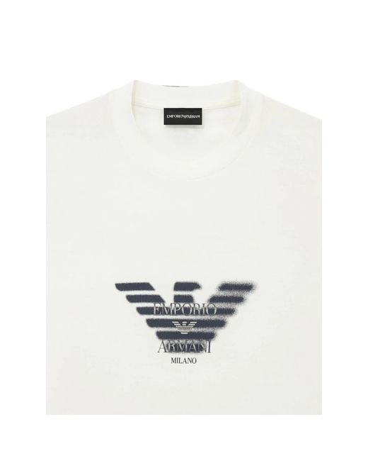 Emporio Armani White Short-Sleeved T-Shirt for men
