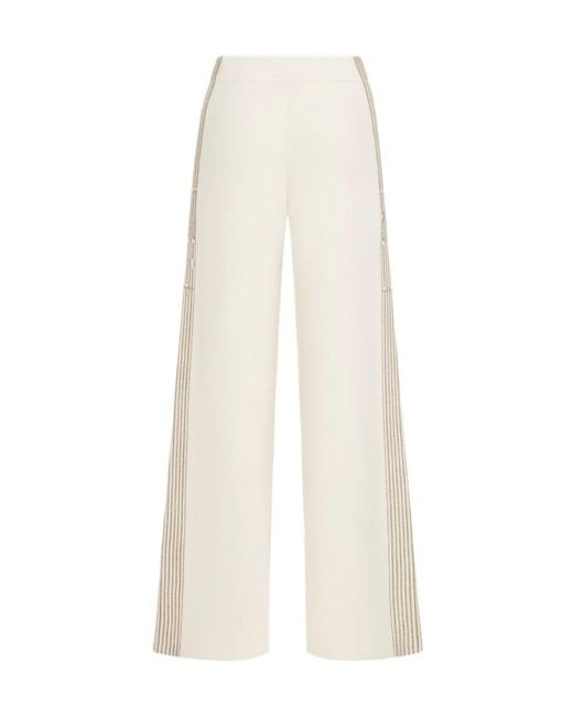 Dior White Alps Flared Pants