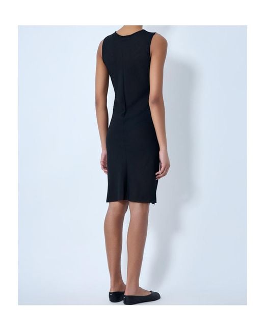 Rier Blue Sleeveless Mesh Midi Dress