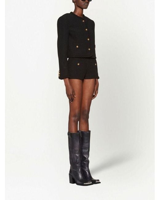 Miu Miu Black Bouclé Shorts