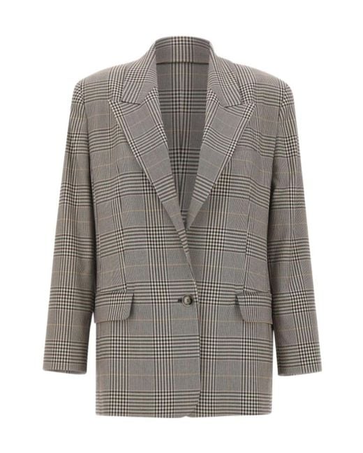 Marella Gray Long-Sleeve Blazer