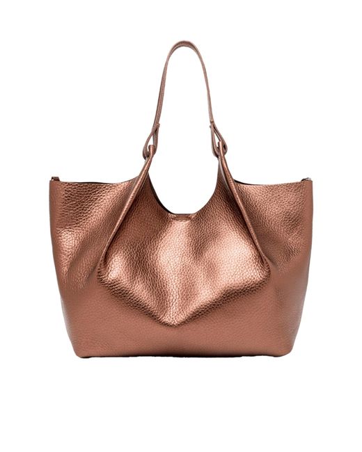 Gianni Chiarini Brown Large Dua Leather Shoulder Bag