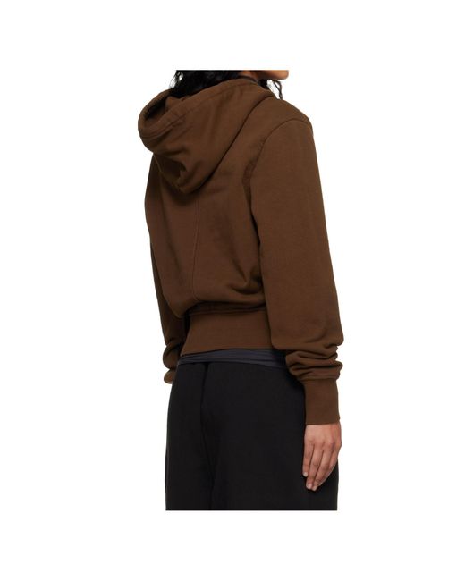 Entire studios Brown Drawstring Hooded Sweatshirt