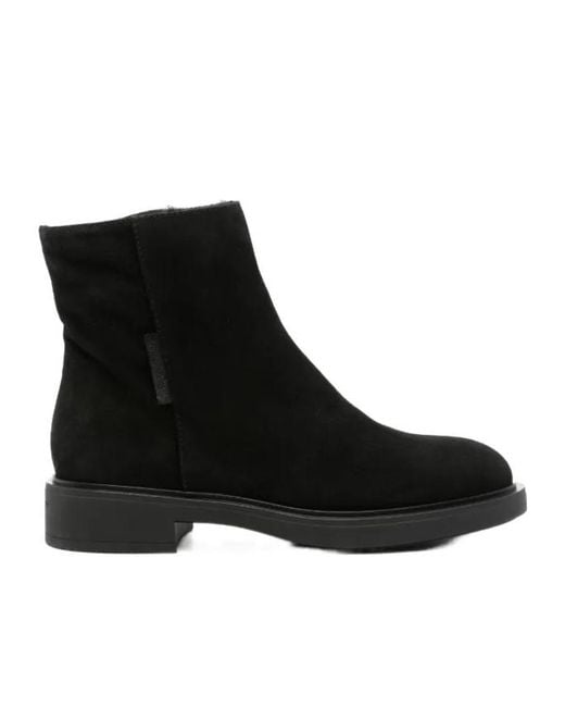 Gianvito Rossi Black Shearling-Lining Suede Boots